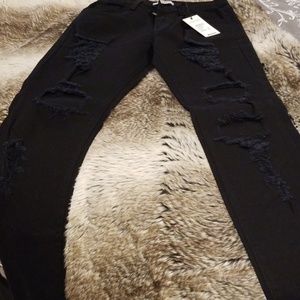 New Judy blue ripped black jeans